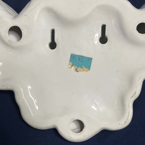 White Ceramic Hanging Angel Head w/Wings 11"(W)x7"(H) - Picture 6 of 15